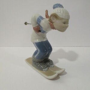LLardo Spain Porcelain Puppet Skier Juan Huerta Figurine~Retired 4970